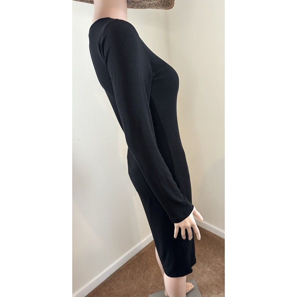 Popilush Women Long Sleeve Midi Bodycon Shapewear Dress Square Neck Modal Sz XL - Picture 2 of 11